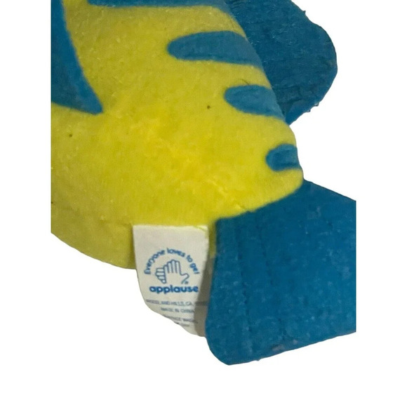 Vintage Applause Disney The Little Mermaid: Flounder Plush 6” Stuffed Animal - Picture 7 of 13